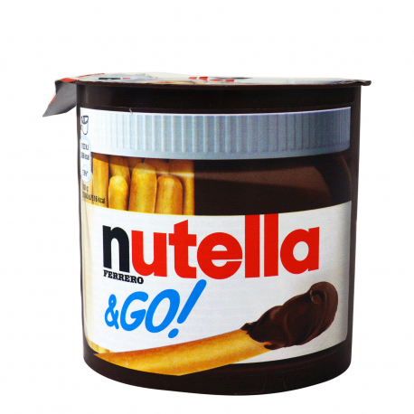 Nutella σνακ nutella & μπαστουνάκια ferrero & go κρέμα φουντουκιού & κακάο (52g)