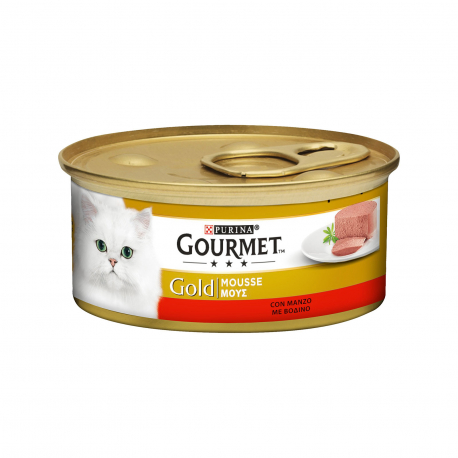Gourmet τροφή γάτας gold μους βοδινό (85g)