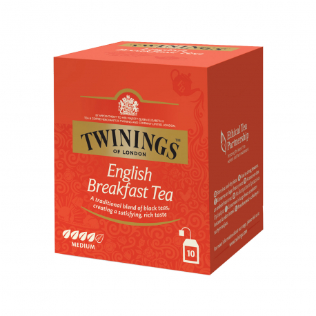 Twinings τσάι μαύρο english breakfast medium 10 μερίδες (10φακ.)