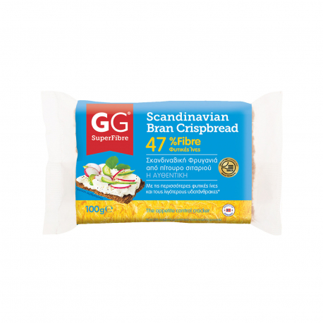 GG φρυγανιές σκανδιναβικές scandinavian 47% fibre από πίτουρο σιταριού (100g)