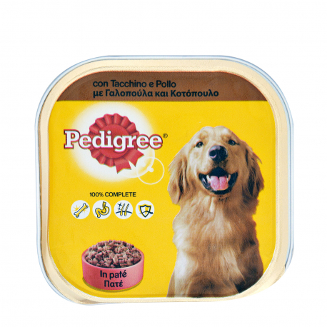 Pedigree τροφή σκύλου πατέ με γαλοπούλα & κοτόπουλο (300g)