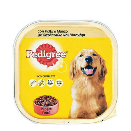 Pedigree τροφή σκύλου πατέ με κοτόπουλο & μοσχάρι (300g)