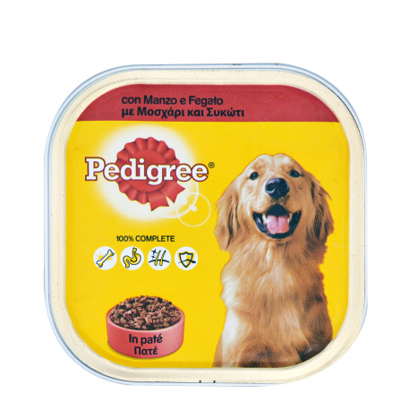 Pedigree τροφή σκύλου πατέ με μοσχάρι & συκώτι (300g)