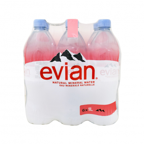 Evian φυσικό μεταλλικό νερό (6x1lt)