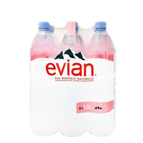 Evian φυσικό μεταλλικό νερό (6x1.5lt)