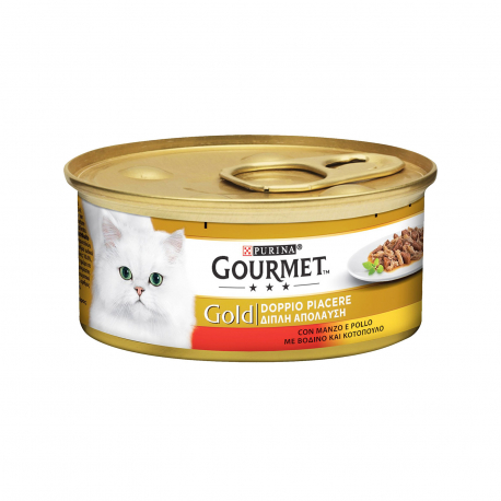 Gourmet τροφή γάτας gold με βοδινό & κοτόπουλο (85g)