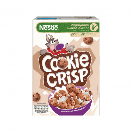 Nestle δημητριακά ολικής άλεσης παιδικά cookie crisp με γεύση μπισκότου (375g)