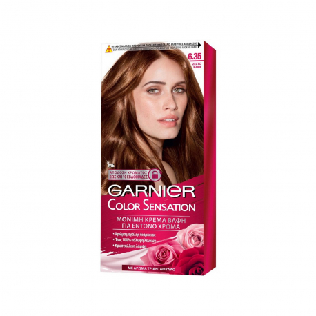 Garnier βαφή μαλλιών color sensation ζεστό καφέ Νο. 6.35 (110ml)