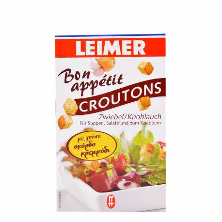 Leimer κρουτόν bon apetit με γεύση σκόρδο, κρεμμύδι (100g)