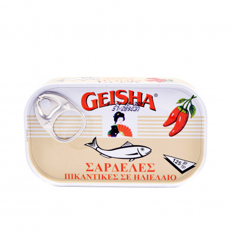 Geisha σαρδέλες πικάντικες σε ηλιέλαιο (88g)