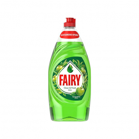 Fairy υγρό σαπούνι πιάτων για πλύσιμο στο χέρι clean & fresh με άρωμα μήλου (900ml)