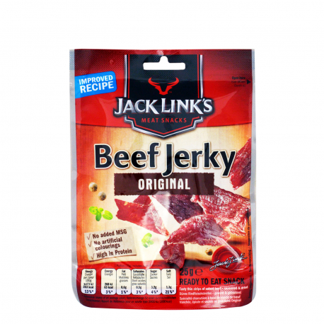 JACK LINK'S ΣΝΑΚ ΜΟΣΧΑΡΙΣΙΟ JERKY ORIGINAL - Προϊόντα που μας ξεχωρίζουν (25g)