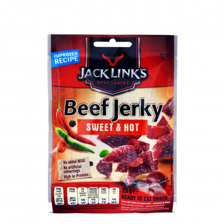 JACK LINK'S ΣΝΑΚ ΜΟΣΧΑΡΙΣΙΟ JERKY SWEET & HOT - Προϊόντα που μας ξεχωρίζουν (25g)