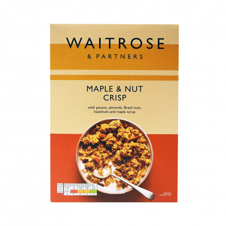 Waitrose δημητριακά sweet & nutty maple & mixed nut crisp (500g)