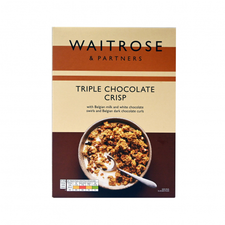 Waitrose δημητριακά rich & velvety triple chocolate crisp (500g)