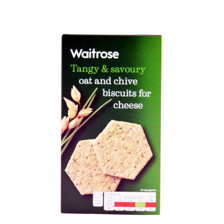 Waitrose κράκερ βρώμης tangy & savoury for cheese (150g)