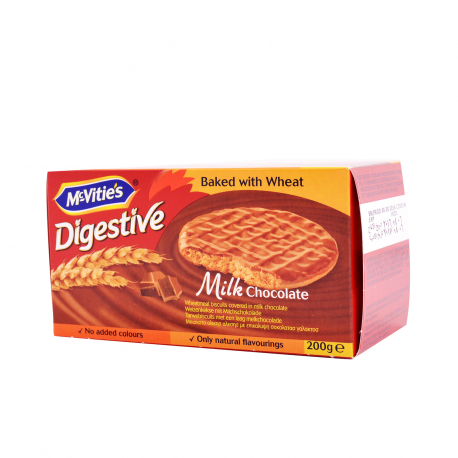 Macvitie's μπισκότα digestive milk chocolate (200g)