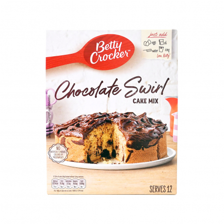 Betty Crocker μείγμα για κέικ chocolate swirl - vegetarian (425g)