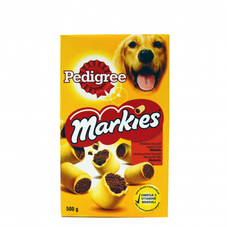 Pedigree τροφή σκύλου συμπληρωματική markies μπισκότα γεμιστά με μεδούλι (500g)