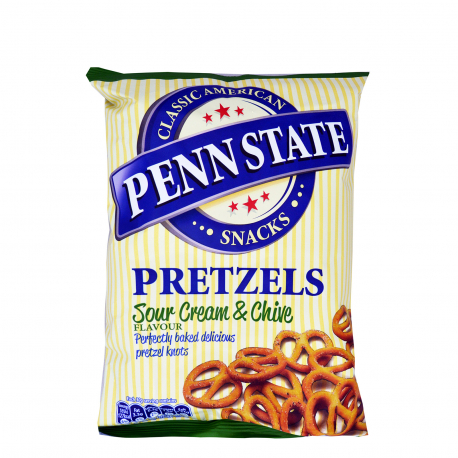 Penn state σνακ pretzels sour cream & chive (175g)