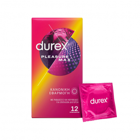 Durex προφυλακτικά pleasure max (12τεμ.)