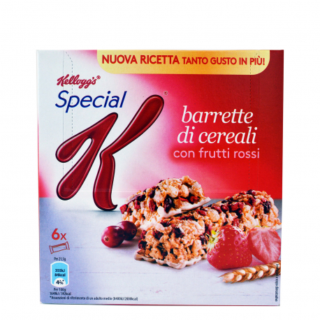 Kellogg's μπάρα δημητριακών special K frutti rossi - vegetarian (6x21.5g)