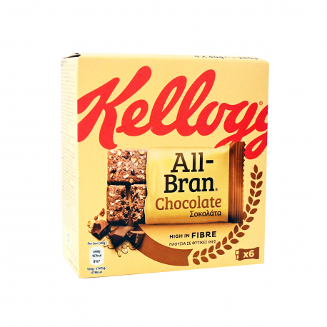 Kellogg's μπάρα δημητριακών all bran σοκολάτα (6x40g)
