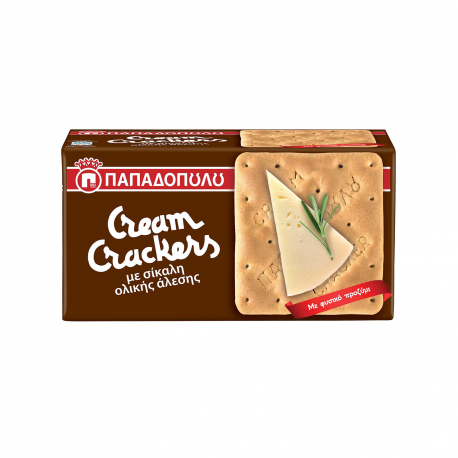 Παπαδοπούλου κράκερ cream crackers με σίκαλη ολικής άλεσης (175g)