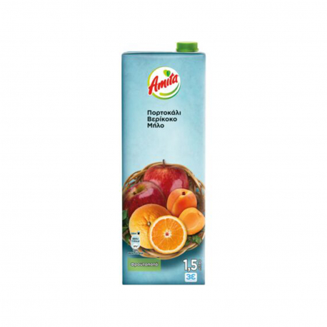 Amita φρουτοποτό πορτοκάλι, βερίκοκο & μήλο (1.5lt)