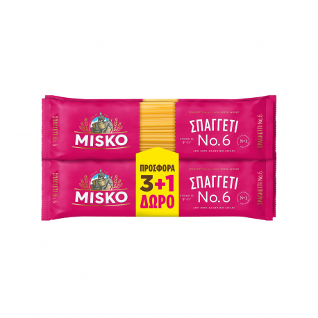 Misko μακαρόνια σπαγγέτι No.6 (500g) (3+1)