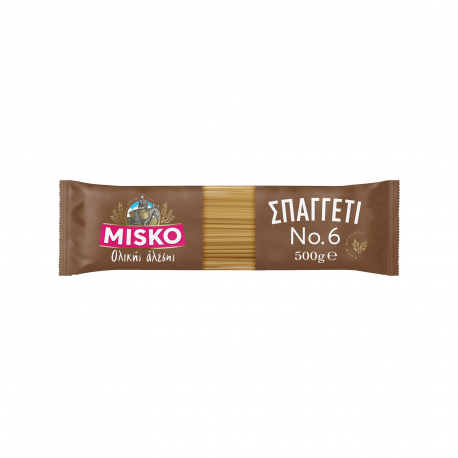 Misko μακαρόνια ολικής αλέσεως σπαγγέτι No. 6 (500g)