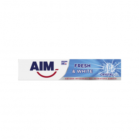 Aim οδοντόκρεμα crystal gel fresh & white (75ml)