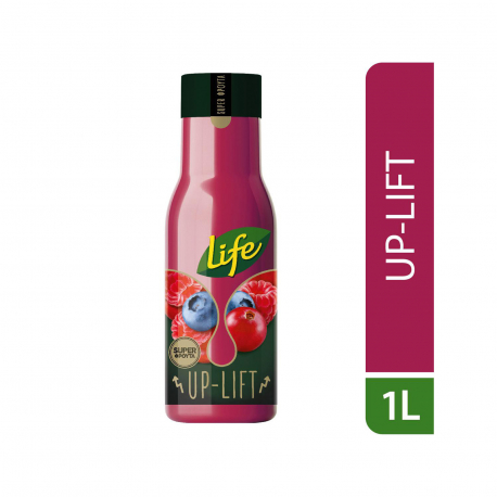 Life φρουτοποτό χωρίς ζάχαρη superfruits cranberry, raspberry, blueberry (1lt)
