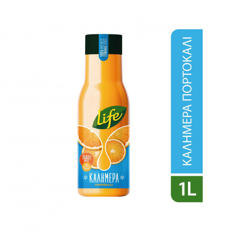 Life 100% φυσικός χυμός στυμμένος καλημέρα πορτοκάλι (1lt)