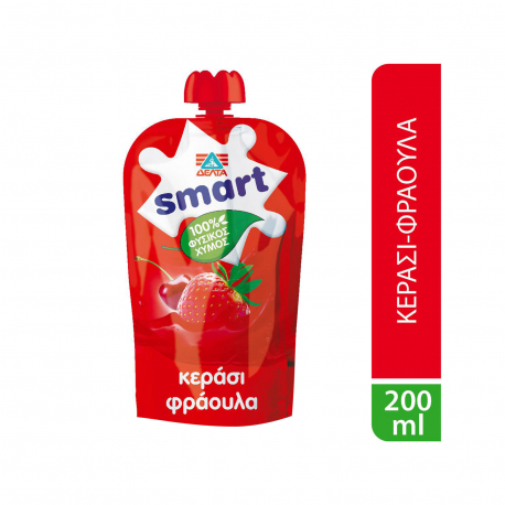 Smart 100% φυσικός χυμός κεράσι, φράουλα (200ml)