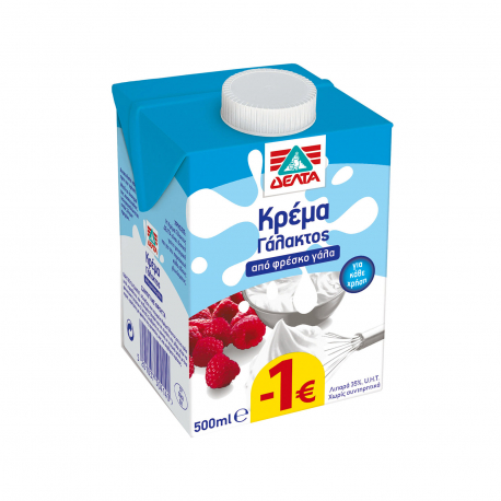 Δέλτα κρέμα γάλακτος μακράς διάρκειας για κάθε χρήση 35% λιπαρά (500ml) (-1€)