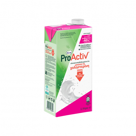 Becel ρόφημα γάλακτος υψηλής παστερίωσης proactiv 1,8% λιπαρά/φυτικές στερόλες ασβέστιο & βιταμίνη D3 (1lt)