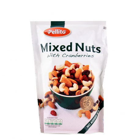 Pellito ανάμεικτοι ξηροί καρποί με cranberry mixed nuts ανάλατοι ξηροί καρποί (150g)