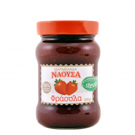 Νάουσα μαρμελάδα stevia φράουλα, με σάκχαρα - (330g)