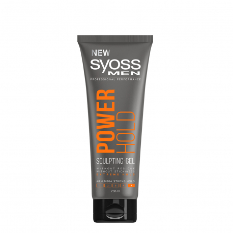 Syoss gel μαλλιών αντρικό power hold mega strong αντρικό (250ml)