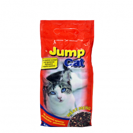 Jump τροφή γάτας ξηρά cat με τραγανές κροκέτες κοτόπουλου - γαλοπούλας (2kg)