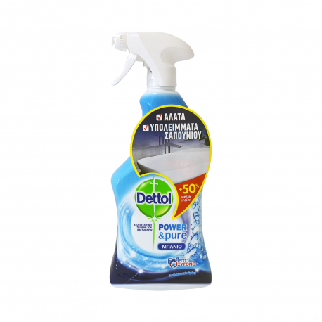 Dettol υγρό καθαριστικό αντιβακτηριδιακό μπάνιου power & pure (500ml) (50% περισσότερο προϊόν)