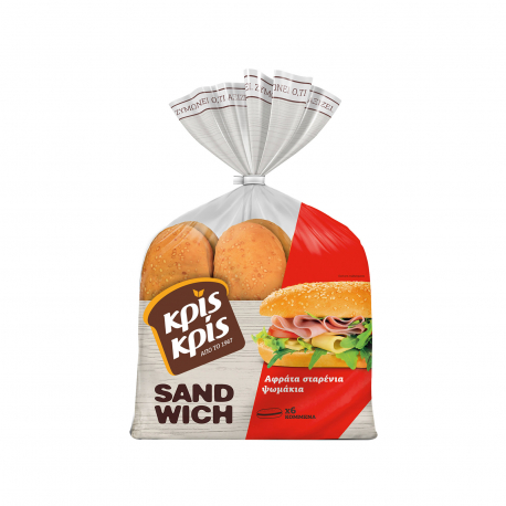 Κρις Κρις ψωμάκια για σάντουιτς σταρένια (480g)
