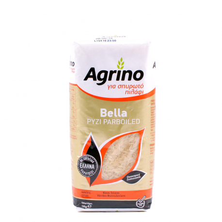 Agrino ρύζι parboiled μακρύκοκκο bella για σπυρωτό πιλάφι - χωρίς γλουτένη, από Έλληνα παραγωγό (1kg)