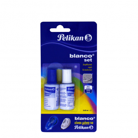 Pelikan υγρό διορθωτικό + διαλυτικό blanco (2x20ml)