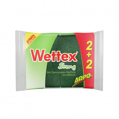 Wettex σφουγγαράκι κουζίνας strong (4τεμ.) (2+2)
