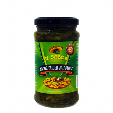El Sabor πιπεριές nacho sliced jalapenos σε λωρίδες - vegan κονσέρβα λαχανικών (125g)