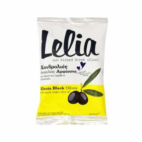 Λέλια ελιές μαύρες σε ελαιόλαδο χονδρολιές (250g)