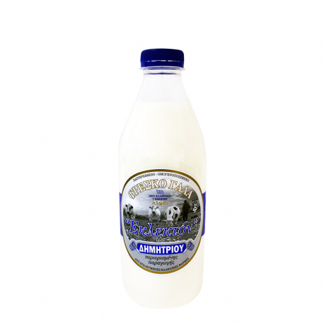Δημητρίου γάλα αγελάδος φρέσκο εκλεκτόν πλήρες (1lt)