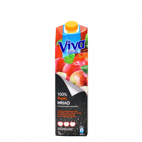 Viva fresh 100% φυσικός χυμός μήλο - χωρίς προσθήκη ζάχαρης (1lt)